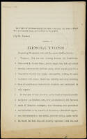 Resolutions Respecting the present war, and the causes leading thereto [caption title]