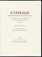A Voyage to California, the Sandwich Islands, and around the World in the Years 1826-1829...