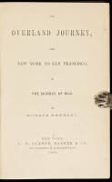 An Overland Journey, From New York to San Francisco, in the Summer of 1859