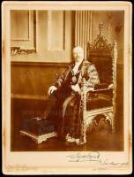 Albumen photograph of London Lord Mayor Sir George Wyatt Truscott, signed