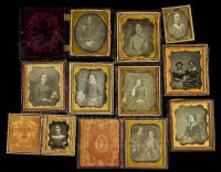 Nine daguerreotypes and one ambrotype, of women and one young girl
