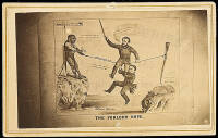 Carte-de-visite of a political cartoon: The Forlorn Hope