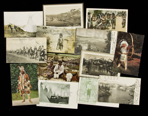 Twenty real photo post cards - sixteen of Native Americans