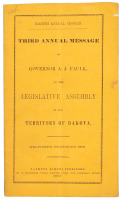 Eighth Annual Session. Third Annual Message of Governor A. J. Faulk, to the Legislative Assembly of the Territory of Dakota. Delivered, December 1868