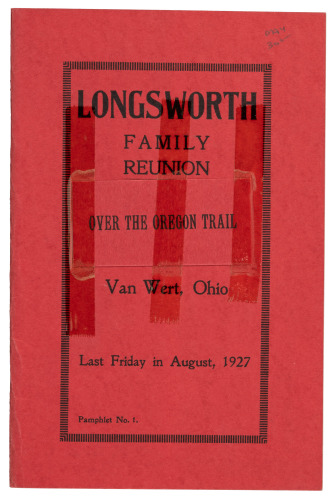 Diary of Basil Nelson Longsworth, March 15, 1853 to January 22, 1854. Covering the period of his migration from Ohio to Oregon