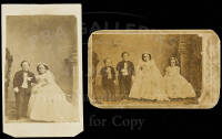 Two Cartes-de-Visite of General Tom Thumb and his bride Lavinia