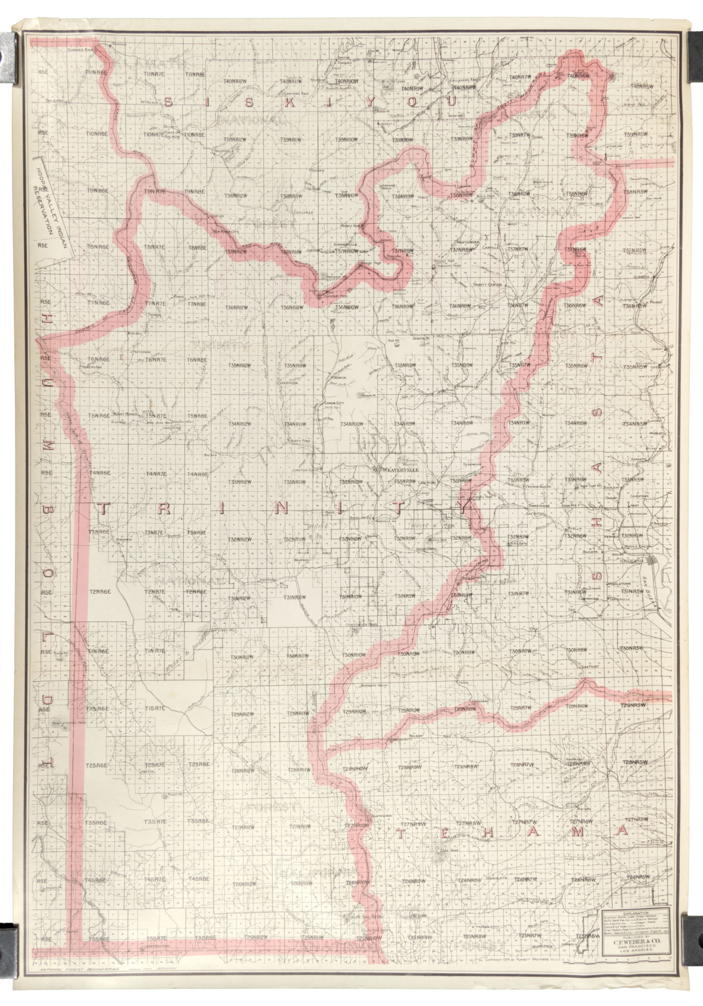 [Weber's map of Trinity County, California]