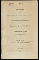 Petition of Sundry Inhabitants of the State of Missouri, Upon the Subject of a Communication Between the Said State and the Internal Provinces of Mexico, With a Letter from Alphonso Wetmore, Upon the Same Subject