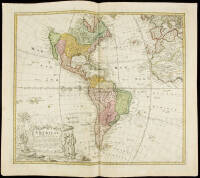 Americae Mappa Generalis Secundum Legitimas Projectionis Stereographicae Regulas ... Concinnata et Delineata ab Aug. Gott Boehmio Phil. Magistro. In Lucem Proferentibus Homannianis Heredibus A MDCCXXXXVI