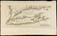 Untitled map of Long Island, the Sound, New York, etc., with place names in German