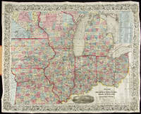 Guide Through Ohio, Michigan, Indiana, Illinois, Missouri, Wisconsin & Iowa. Showing the Township lines of the United States Surveys...