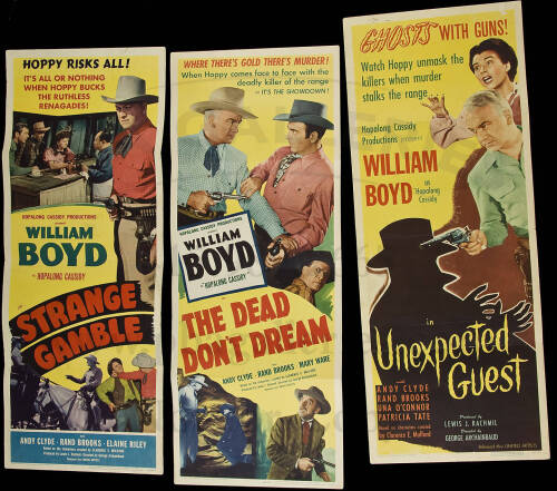 Three insert posters for Hopalong Cassidy films