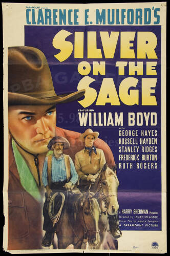 One sheet movie poster for Silver on the Sage