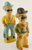 Four Lone ranger chalk carnival figures