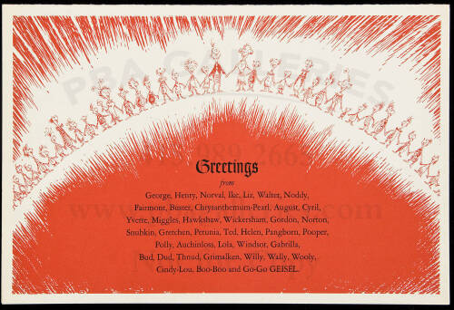 Oversized greeting card from Theodore Geisel and friends