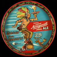 Famous Narragansett Lager & Ale beer tray illustrated by Dr. Seuss