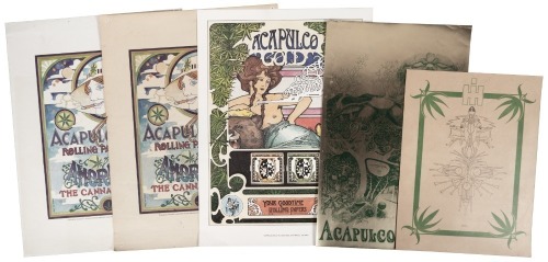 Five cannabis-themed posters