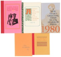 Five Deluxe issues of Holiday Greetings from Black Sparrow Press