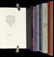 Nine fine press volumes of literature