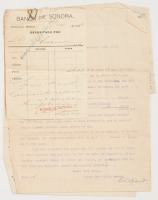 Archive of 4 items relating to the appraisal and purchase of silver ore by the Sonora Ore Buying Agency