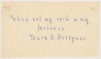 Signed autograph sentiment by Laura Bridgman, the first blind deaf-mute to be systematically educated