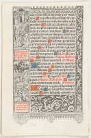 Leaf from book of hours printed on vellum
