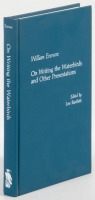 On Writing the Waterbirds and Other Presentations