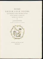 Some Greek Love-Poems Gathered and Translated with a Brief Account of Greek Love-Poetry