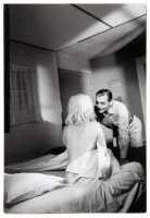 Marilyn Monroe with Clark Gable on the set of "Misfits"
