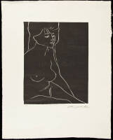 Untitled linocut [Portrait of a Nude Woman]