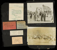 Twenty silver photographs of the Soldiers' and Sailors' Carnival and Field Day at Exposition Park in Los Angeles, most of equestrian events, plus related ephemera