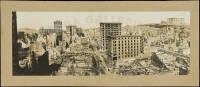 Silver photograph panorama or ruins resulting from the 1906 earthquake and fire in San Francisco