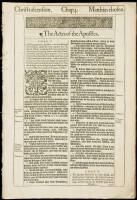 The Actes of the Apostles, from the 1613 folio King James Bible
