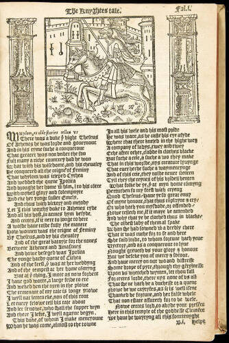 The workes of Geffray Chaucer newly printed, with dyuers workes whiche were neuer in print before: as in the table more playnly dothe appere. Cum priuilegio