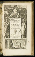 Dictys Cretensis de bello Troiano. et Dares Phrygivs de excidio Troi&aelig;. Cum notis ad Dictym