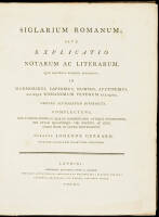 Siglarium Romanum; sive Explicatio Notarum ac Literarum