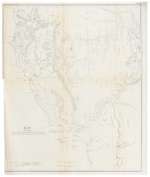 Map showing the different routes travelled over by the Detachments of the Overland Command in the Spring of 1855 from Salt Lake City, Utah to the Bay of San Francisco