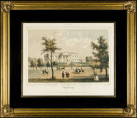 President's House [and] Capitol (East View) - two framed hand-colored lithographs