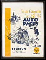Poster for the first post-WWII auto race at the Los Angeles Coliseum