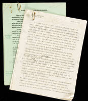Typed commencement address at Howard University by Pearl Buck, with manuscript corrections, and typed address by Hugh MacBeth in response