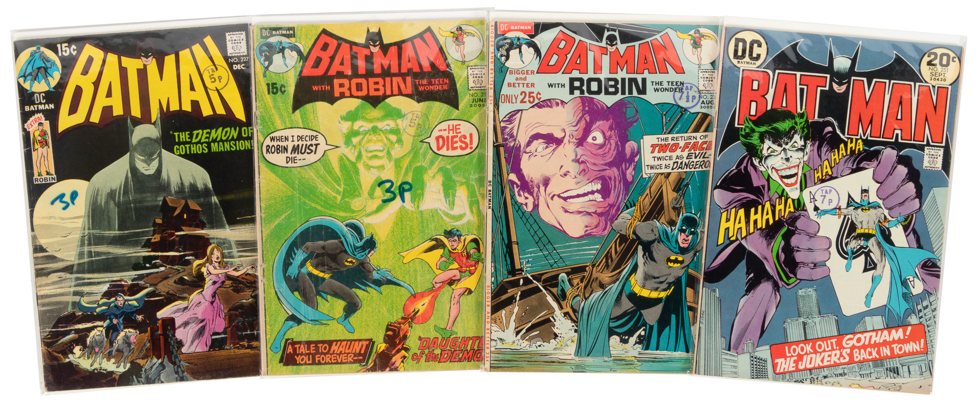 BATMAN Nos. 227, 232, 234, 251 * 1st Appearance Ra's al Ghul * Lot of