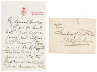 Letter from Alexandra of Denmark as Princess of Wales