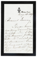 Autograph letter from Queen Victoria