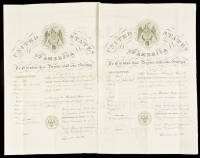 Two mid-nineteenth century passports for US citizens