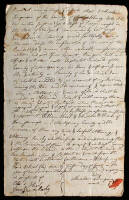 Manuscript Document, signed with Dingman's mark, conveying his bounty of land due him for service in the Revolutionary Army