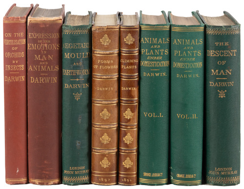 Seven titles by Charles Darwin