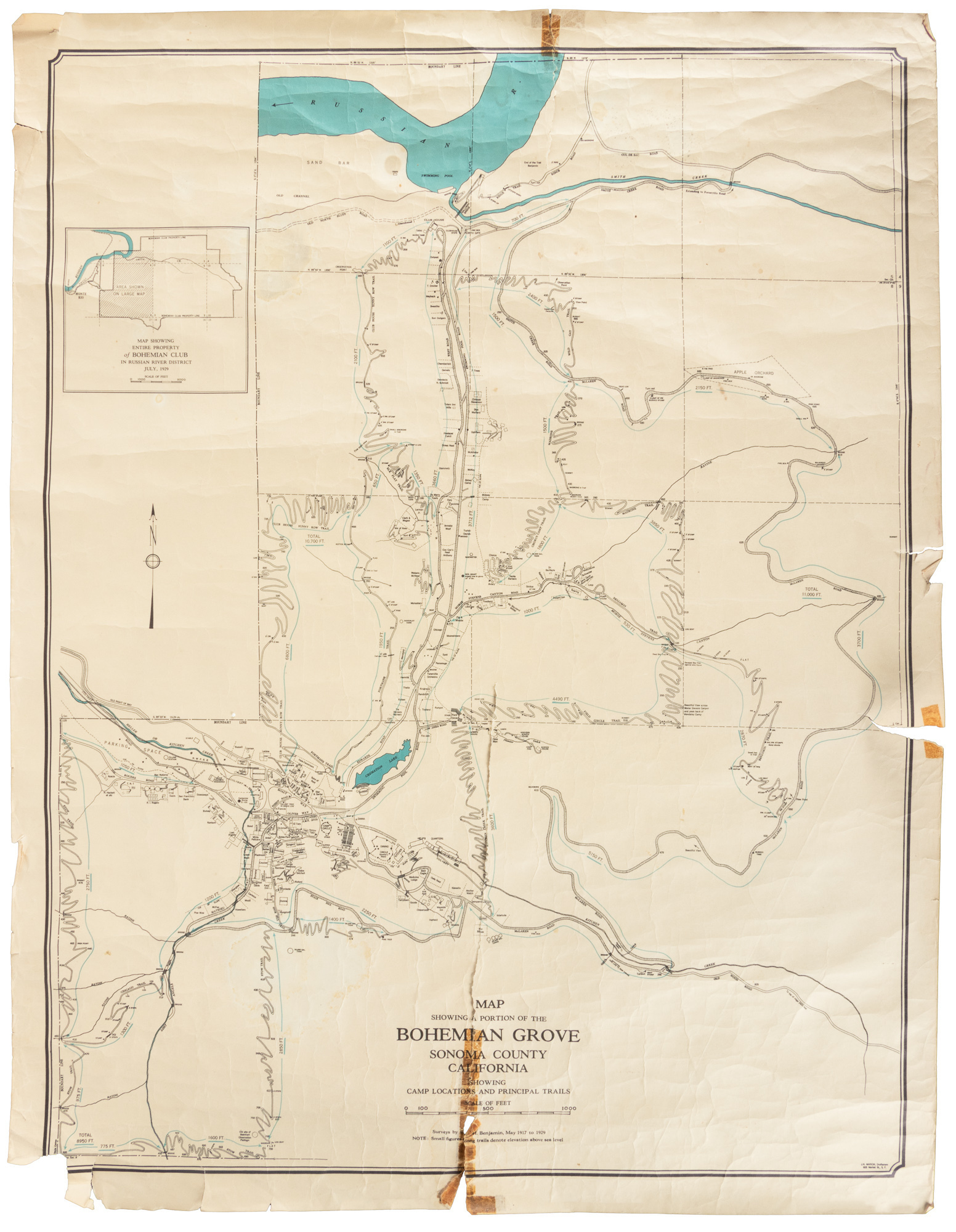 Collection of maps of the Bohemian Grove