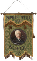 Two banners for the Raphael Weill School