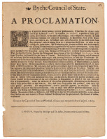 By the Council of State. A Proclamation. The Council of State having received Information, That since the escape made out of the Tower of London, By Colonel John Lambert...