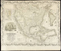 Map of the United States, the British Provinces, Mexico &c. Showing the Routes of the U.S. Mail Steam Packets to California and a Plan of the Gold Regions